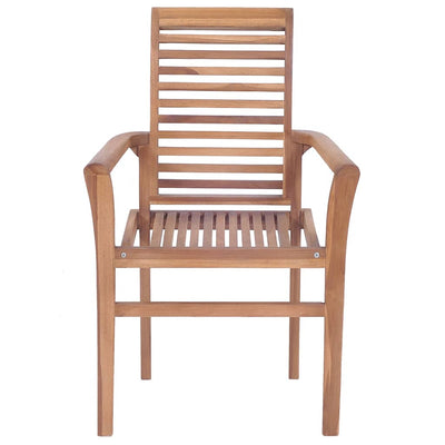 Dining Chairs 6 pcs with Anthracite Cushions Solid Teak Wood Payday Deals