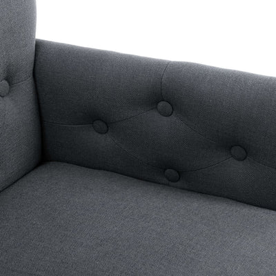 Dining Chairs with Armrests 2 pcs Grey Fabric Payday Deals