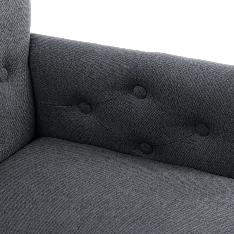 Dining Chairs with Armrests 2 pcs Grey Fabric Payday Deals