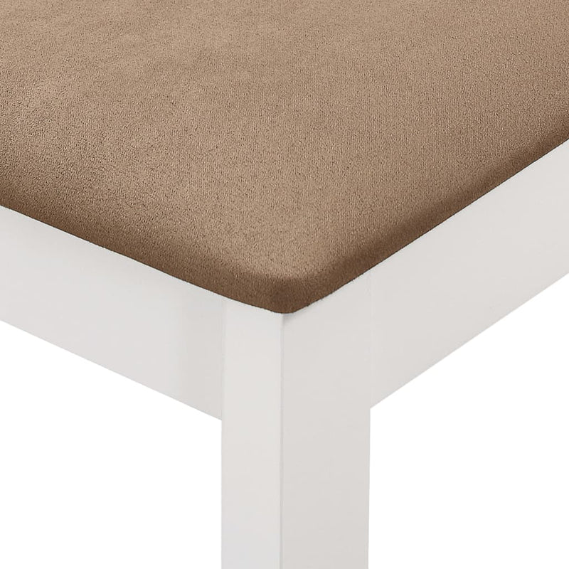 Dining Chairs with Cushions 4 pcs White Solid Wood Payday Deals