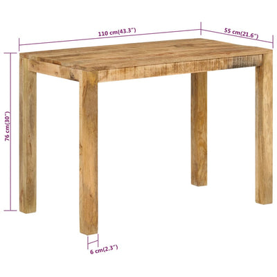 Dining Table 110x55x76 cm Solid Wood Mango Payday Deals