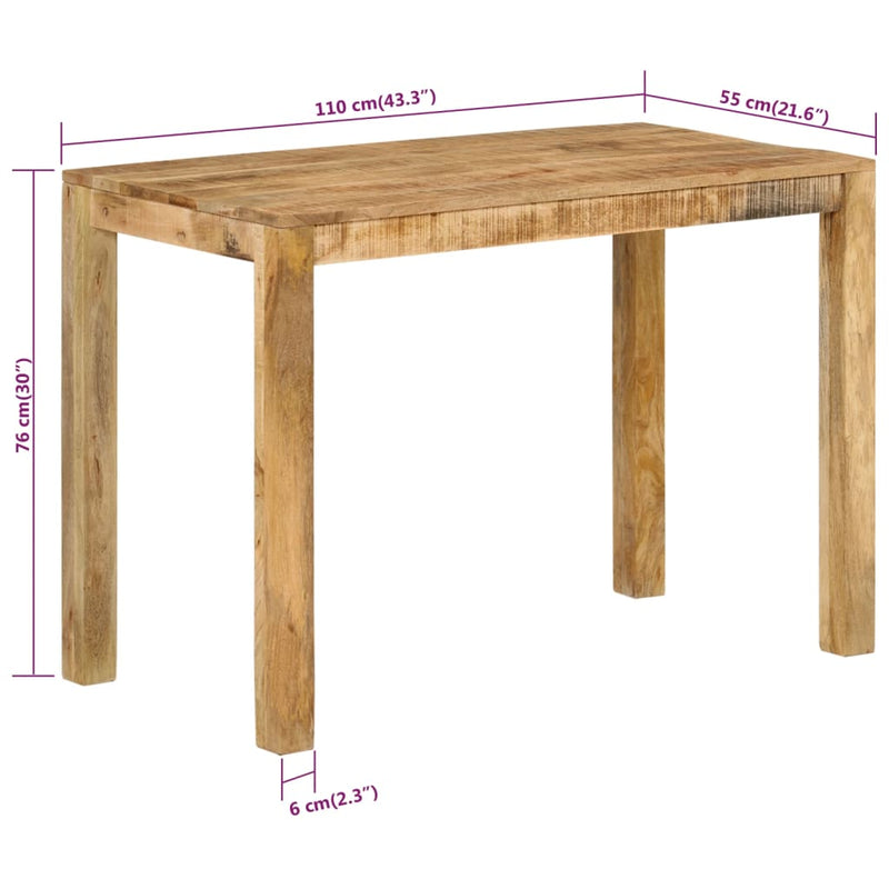 Dining Table 110x55x76 cm Solid Wood Mango Payday Deals