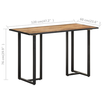 Dining Table 120 cm Rough Mango Wood Payday Deals