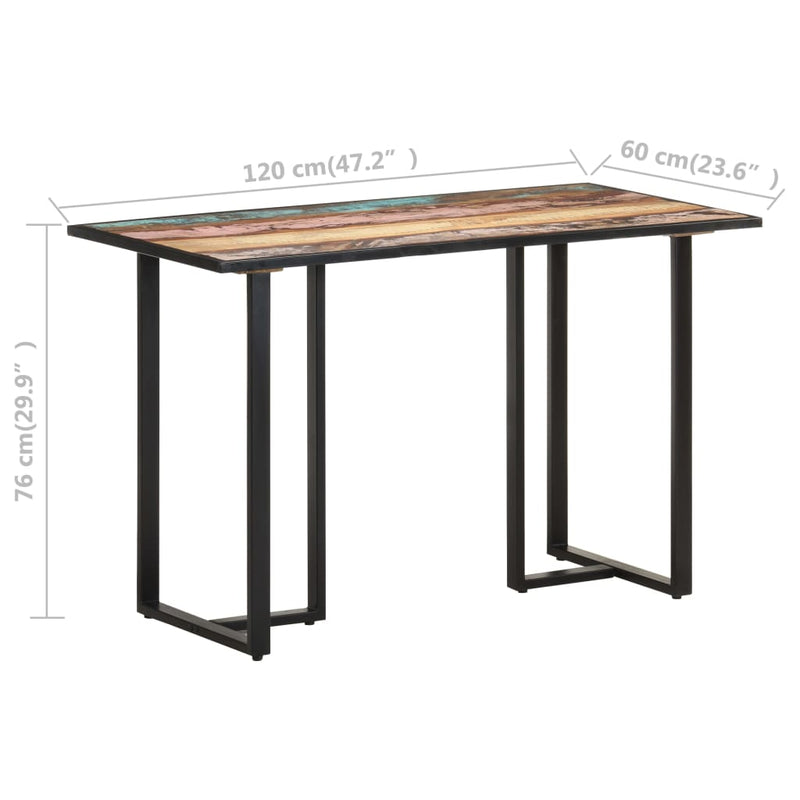 Dining Table 120 cm Solid Reclaimed Wood Payday Deals