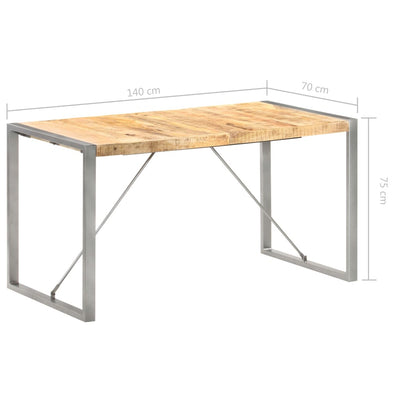 Dining Table 140x70x75 cm Solid Wood Mango Payday Deals