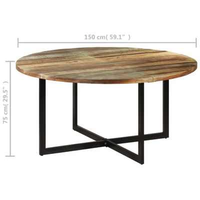 Dining Table 150x75 cm Solid Wood Reclaimed Payday Deals