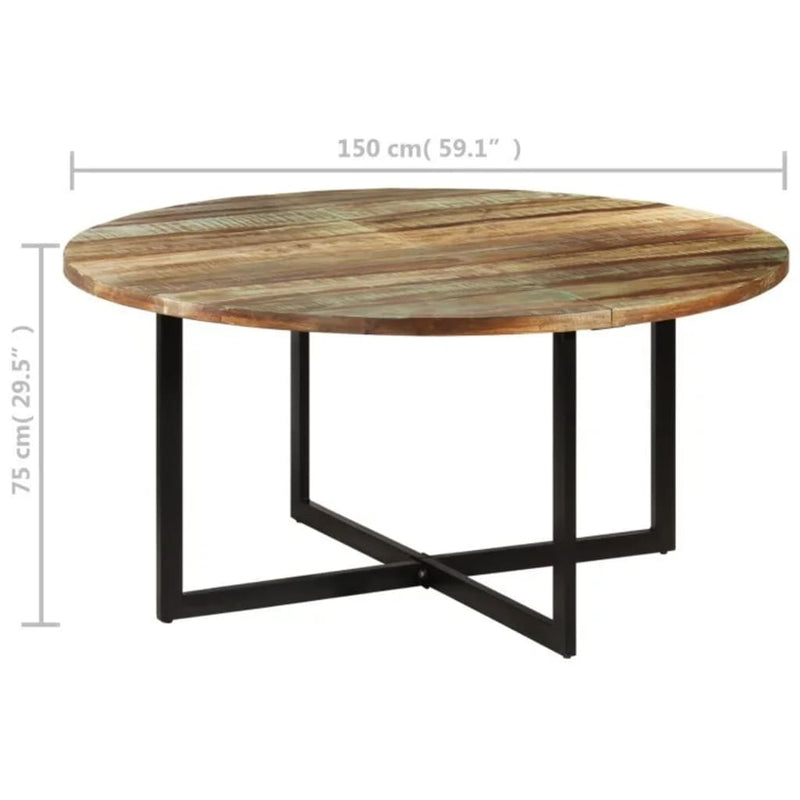 Dining Table 150x75 cm Solid Wood Reclaimed Payday Deals