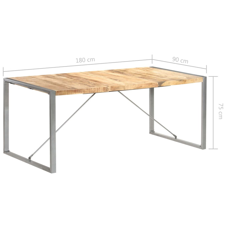 Dining Table 180x90x75 cm Solid Wood Mango Payday Deals