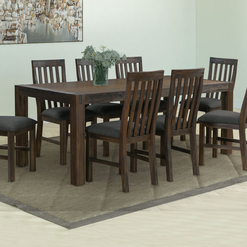 Dining Table 210cm Large Size with Solid Acacia Wooden Base in Chocolate Colour Payday Deals