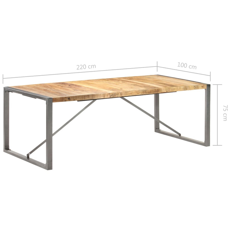 Dining Table 220x100x75 cm Solid Wood Mango Payday Deals