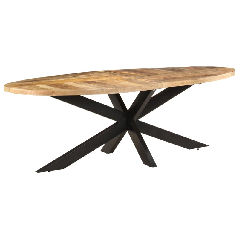 Dining Table 240x100x75 cm Rough Mango Wood Payday Deals