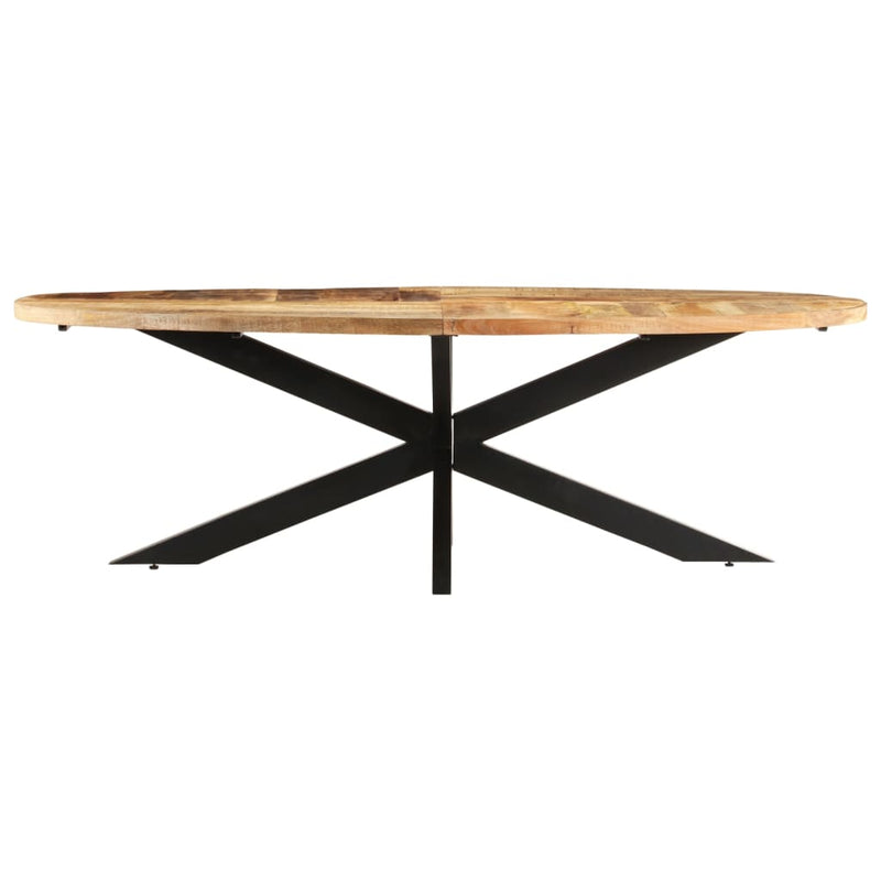Dining Table 240x100x75 cm Rough Mango Wood Payday Deals
