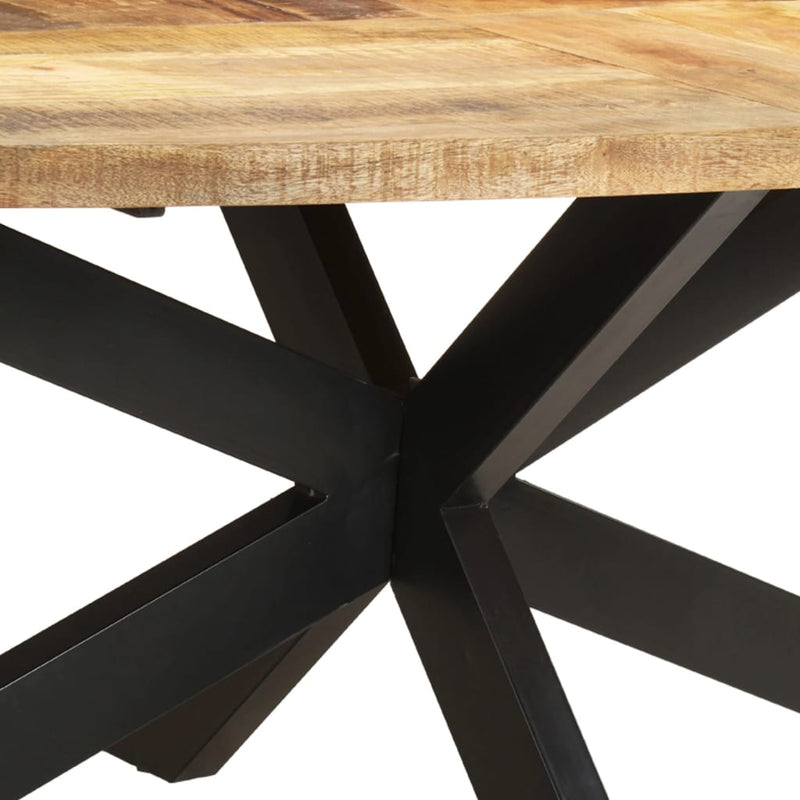 Dining Table 240x100x75 cm Rough Mango Wood Payday Deals