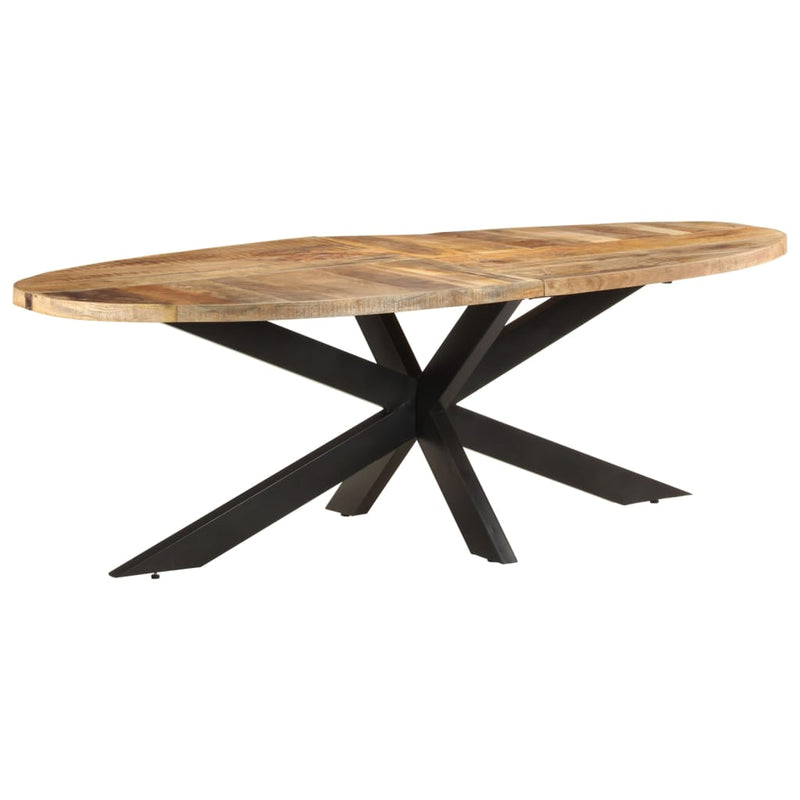 Dining Table 240x100x75 cm Rough Mango Wood Payday Deals