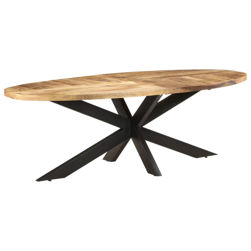 Dining Table 240x100x75 cm Rough Mango Wood Payday Deals