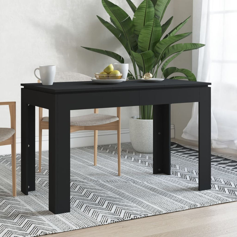 Dining Table Black 120x60x76 cm Engineered Wood Payday Deals