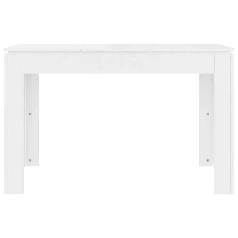 Dining Table High Gloss White 120x60x76 cm Engineered Wood Payday Deals