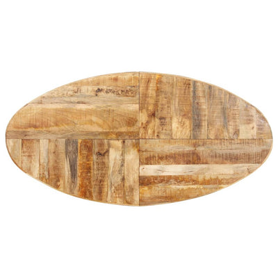 Dining Table Oval 200x100x75 cm Rough Mango Wood Payday Deals