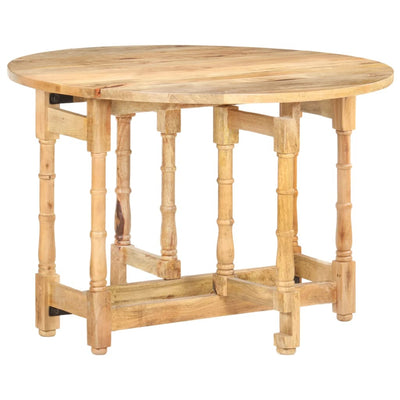 Dining Table Round 110x76 cm Solid Mango Wood Payday Deals
