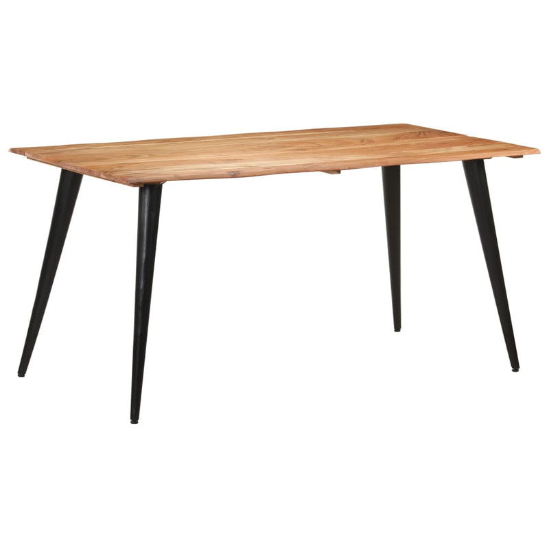 Dining Table with Live Edges 160x80x75 cm Solid Acacia Wood Payday Deals