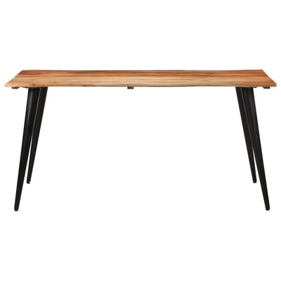 Dining Table with Live Edges 160x80x75 cm Solid Acacia Wood Payday Deals