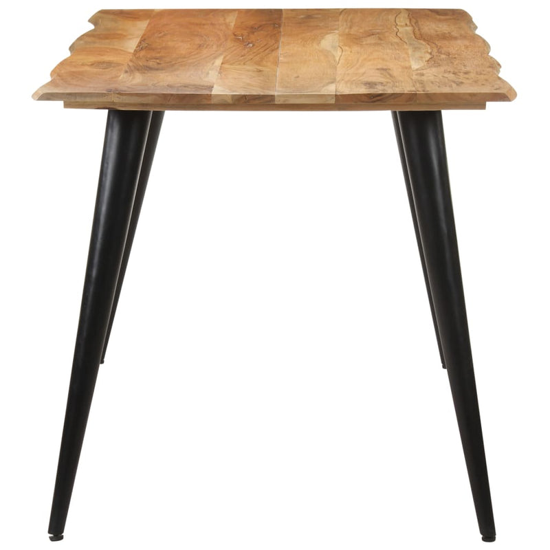 Dining Table with Live Edges 160x80x75 cm Solid Acacia Wood Payday Deals