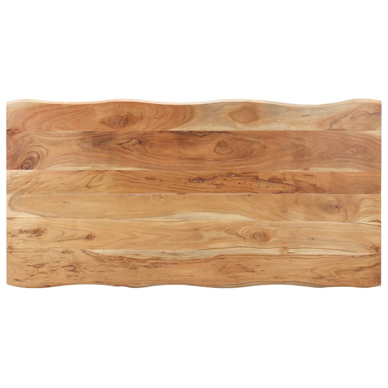 Dining Table with Live Edges 160x80x75 cm Solid Acacia Wood Payday Deals
