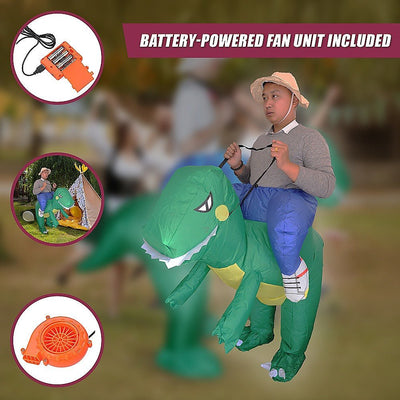 DINO Fancy Dress Inflatable Suit -Fan Operated Costume Payday Deals