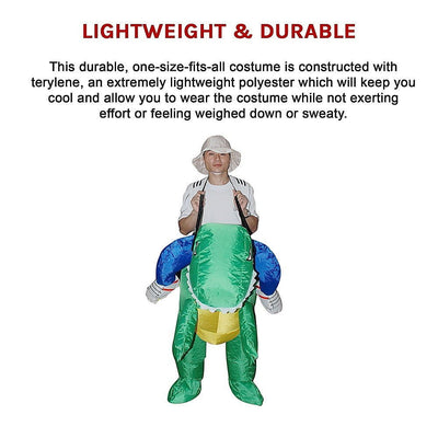 DINO Fancy Dress Inflatable Suit -Fan Operated Costume Payday Deals