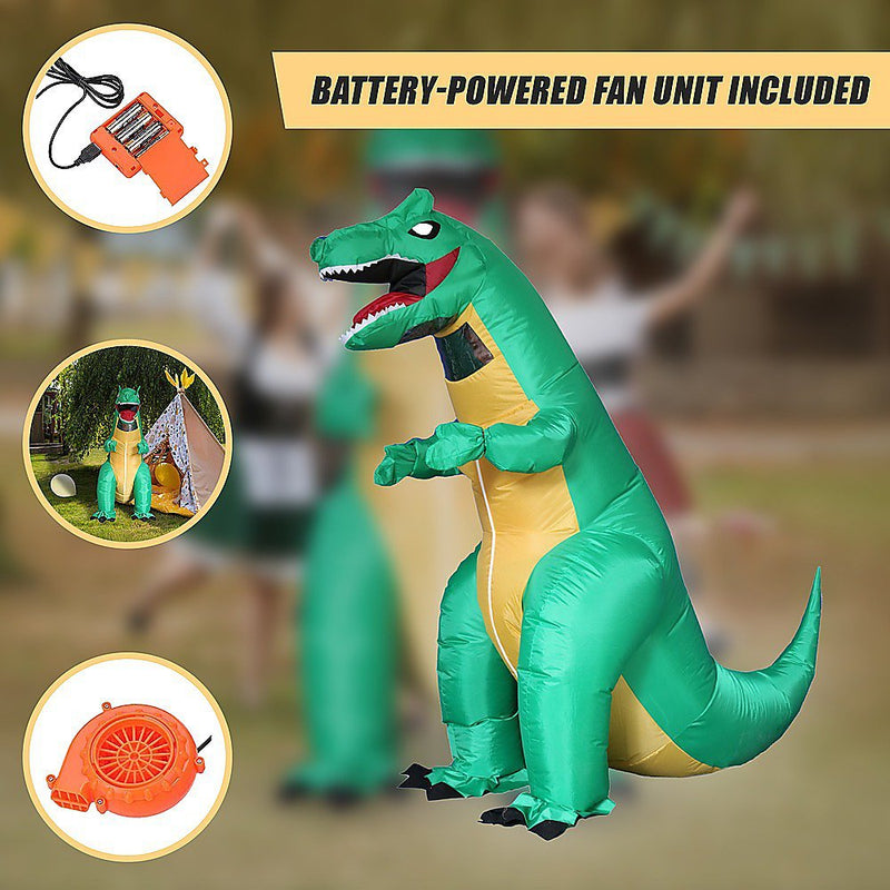 Dinosaur T-Rex Fancy Dress Fan Inflatable Costume Tyrannosaurus Suit Payday Deals