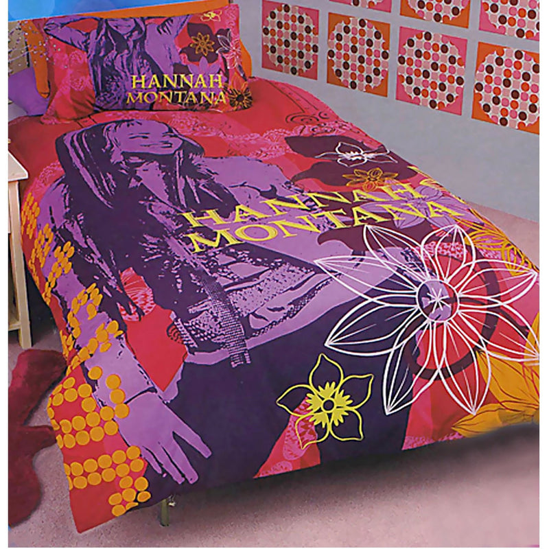 Disney Hannah Montana Purple Quilt Cover Set Single Payday Deals