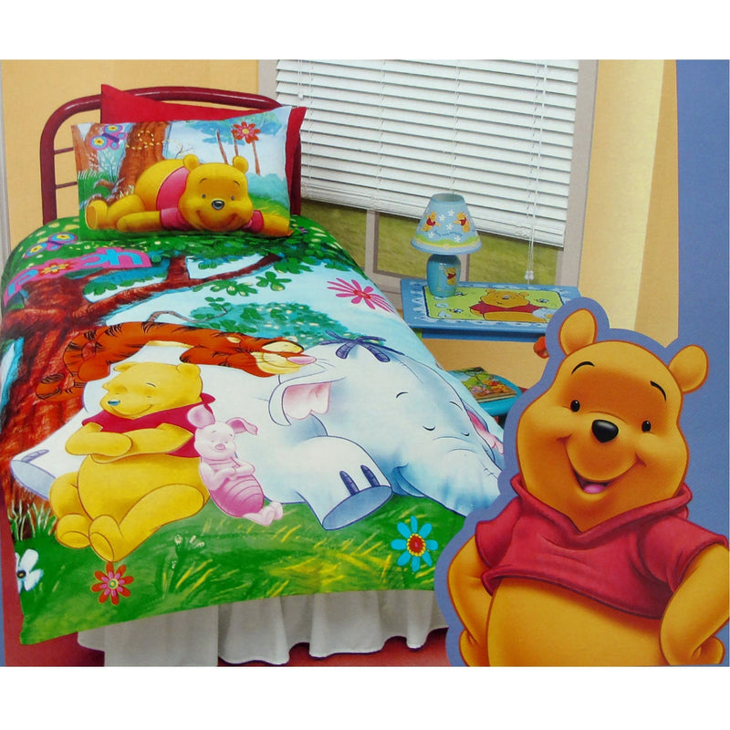 Disney Winnie The Pooh Quilt Cover Set Sleeping Under The Tree Single Payday Deals