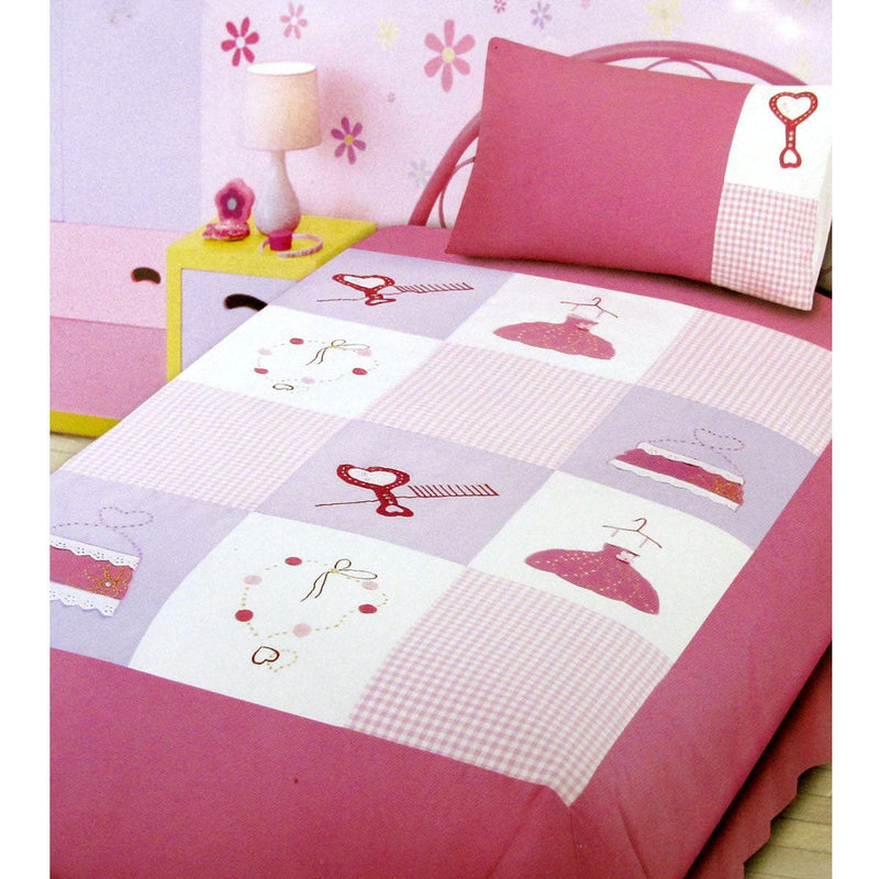 Diva Girls Accessories Embroidered Quilt Cover Set Single Payday Deals