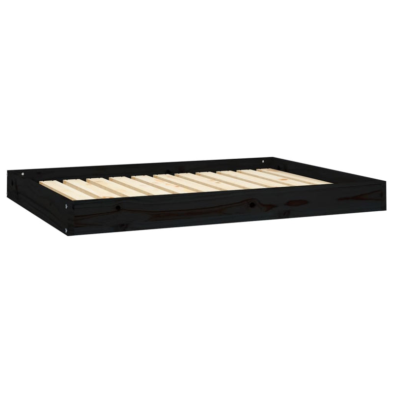 Dog Bed Black 101.5x74x9 cm Solid Wood Pine Payday Deals