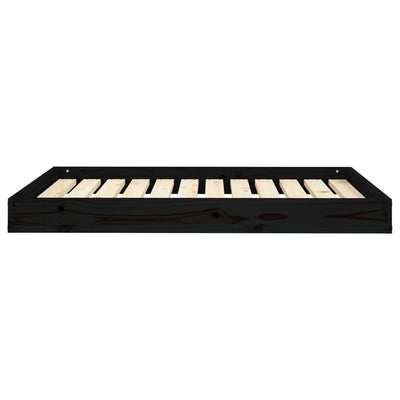 Dog Bed Black 101.5x74x9 cm Solid Wood Pine Payday Deals