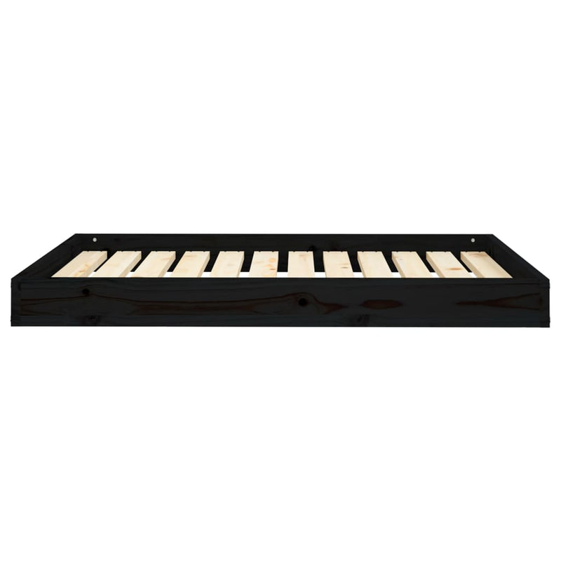 Dog Bed Black 101.5x74x9 cm Solid Wood Pine Payday Deals
