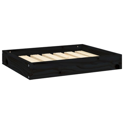 Dog Bed Black 61.5x49x9 cm Solid Wood Pine Payday Deals