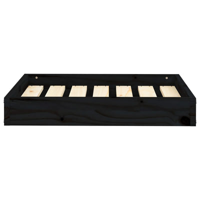 Dog Bed Black 61.5x49x9 cm Solid Wood Pine Payday Deals