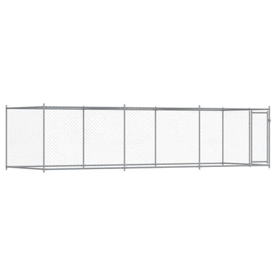 Dog Cage with Door Grey 6x2x1.5 m Galvanised Steel Payday Deals