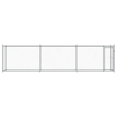 Dog Cage with Door Grey 6x2x1.5 m Galvanised Steel Payday Deals