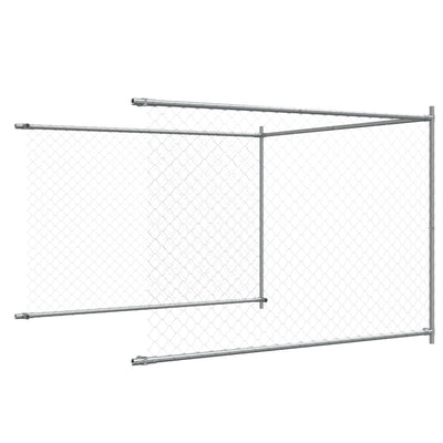 Dog Cage with Door Grey 6x2x1.5 m Galvanised Steel Payday Deals