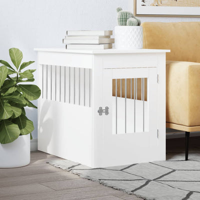 Dog Crate Furniture White 55x80x68 cm Engineered Wood Payday Deals