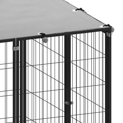 Dog Kennel Black 330x110x110 cm Steel Payday Deals