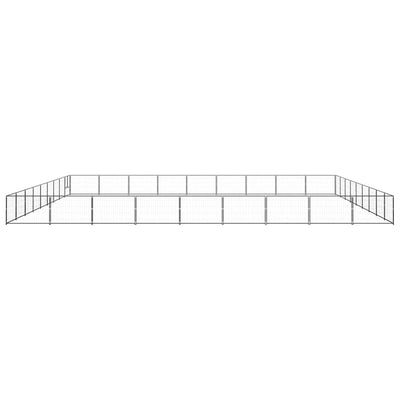 Dog Kennel Black 81 m² Steel Payday Deals