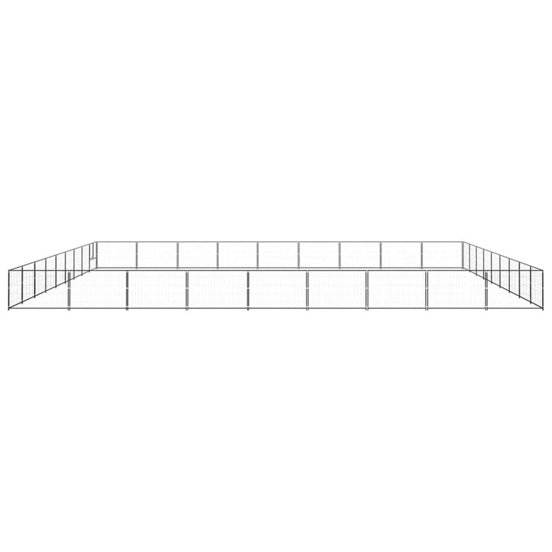Dog Kennel Black 81 m² Steel Payday Deals