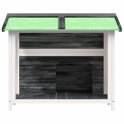 Dog Kennel Grey 96x87x80.5 cm Solid Wood Pine Payday Deals