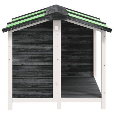 Dog Kennel Grey 96x87x80.5 cm Solid Wood Pine Payday Deals