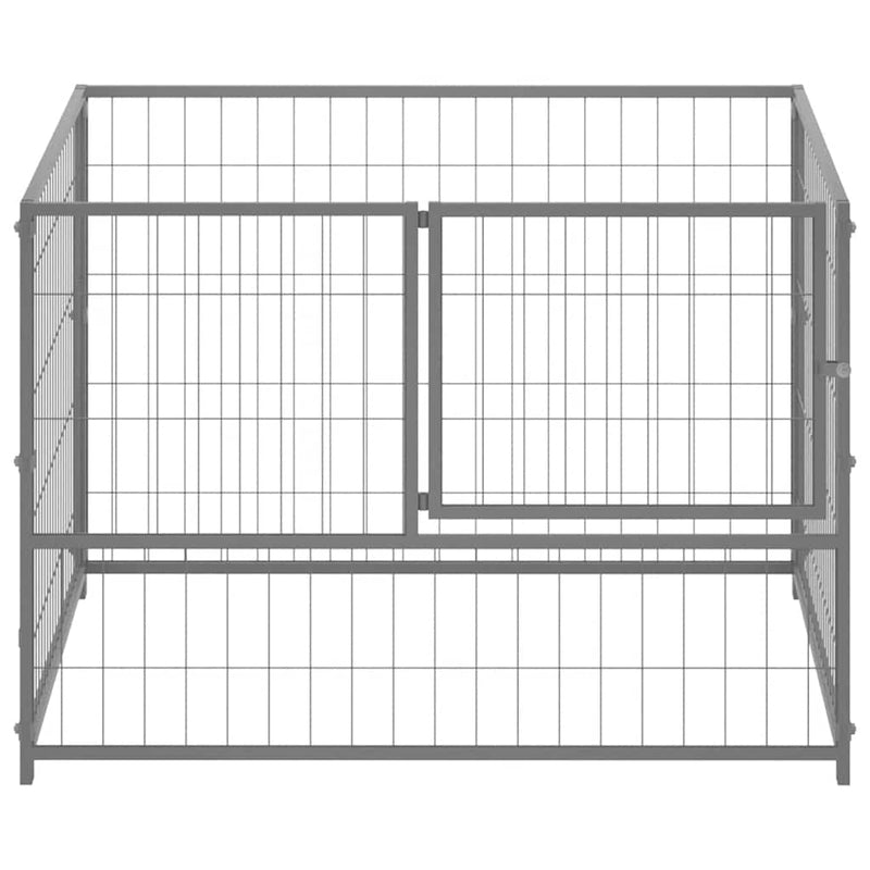 Dog Kennel Silver 100x100x70 cm Steel Payday Deals