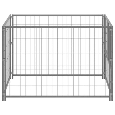 Dog Kennel Silver 100x100x70 cm Steel Payday Deals