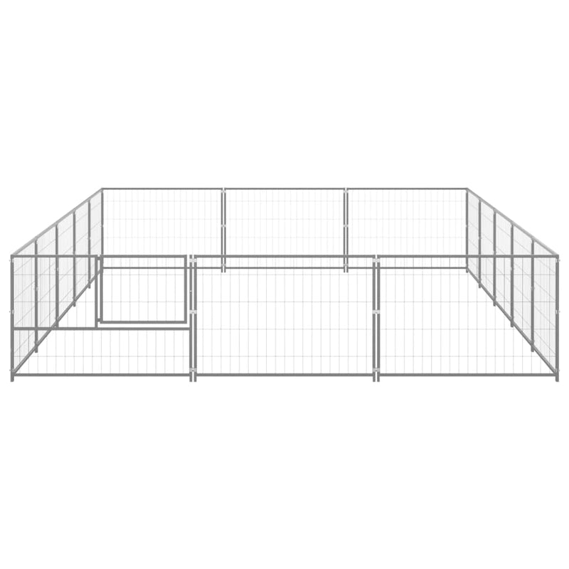 Dog Kennel Silver 15 m² Steel Payday Deals